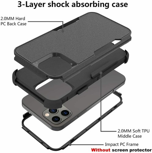 Shockproof Adventure Armor Case For iPhone 14 + Pro Max Plus Hybrid Rugged Cover - Picture 14 of 59