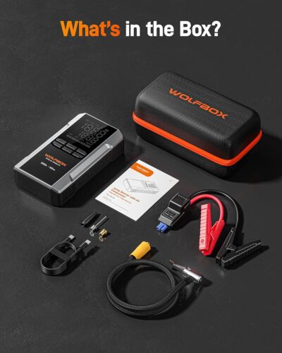 WOLFBOX 3000A Starthilfe Mit 160PSI Luftkompressor, 12V Autobatterie-Booster - Bild 8 von 8