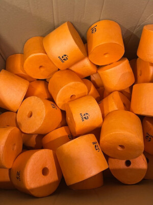 12 Pack of PVC Orange #10 3.5'' x 4.5'' Crab Trap Floats