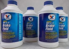Synthetic Brake Fluid Dot 3 & 4 Valvoline 601457 4-Pack  12oz Bottles
