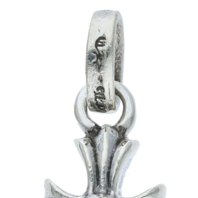 CHROME HEARTS CRS BBYFAT RUB PAVE Ruby Charm Silver Necklace CHROME HEARTS CRS BBYFAT RUB PAVE Ruby Charm Silver Necklace