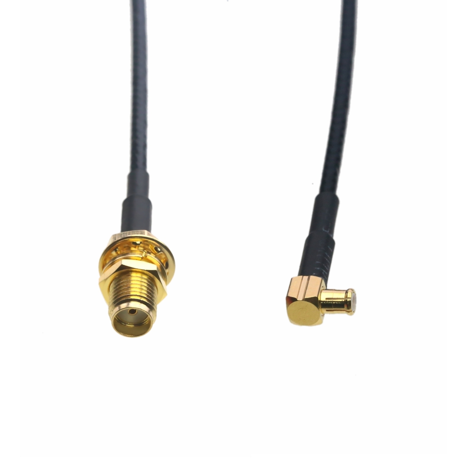 RF Cable MCX male RA to SMA Female nut bulkhead RG316 6