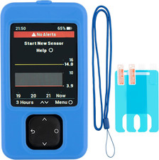 Dexcom G7 Receiver Case with Neck Lanyard and 2PCS Screen Protector Blue