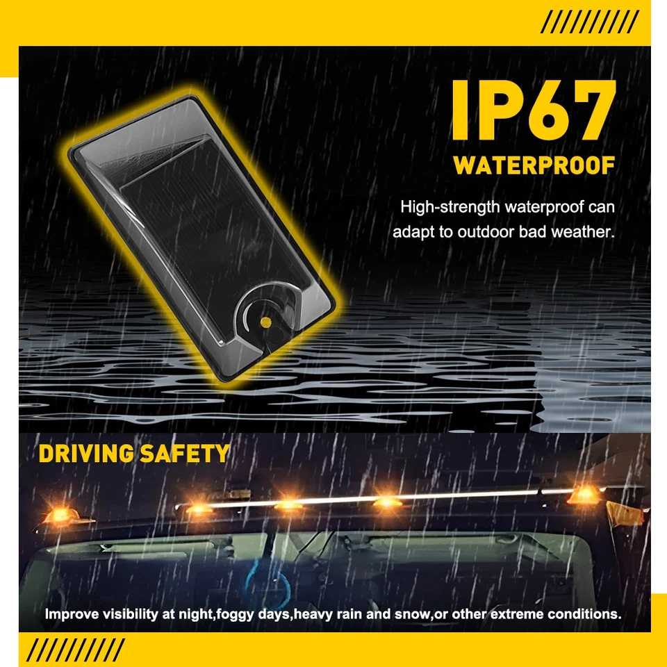 Luz marcadora de separación de techo de cabina LED ahumada 10X para Hummer H2 / SUT 2003-2009 Foto 4 de 4