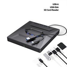 Slim External CD DVD RW Drive USB 3.0 Writer Burner Player Black For Laptop PC