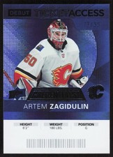 2021-22 Upper Deck Credentials #69 Artem Zagidulin 2020-21 Debut TA Blue #/99