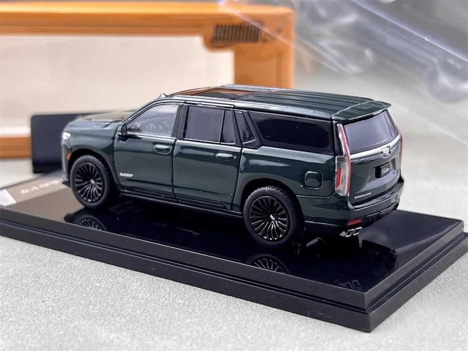 SHADOW PRO Escala 1/64 Cadillac Escalade ESV Verde Diecast Coche Modelo Juguete Regalo Foto 4 de 4
