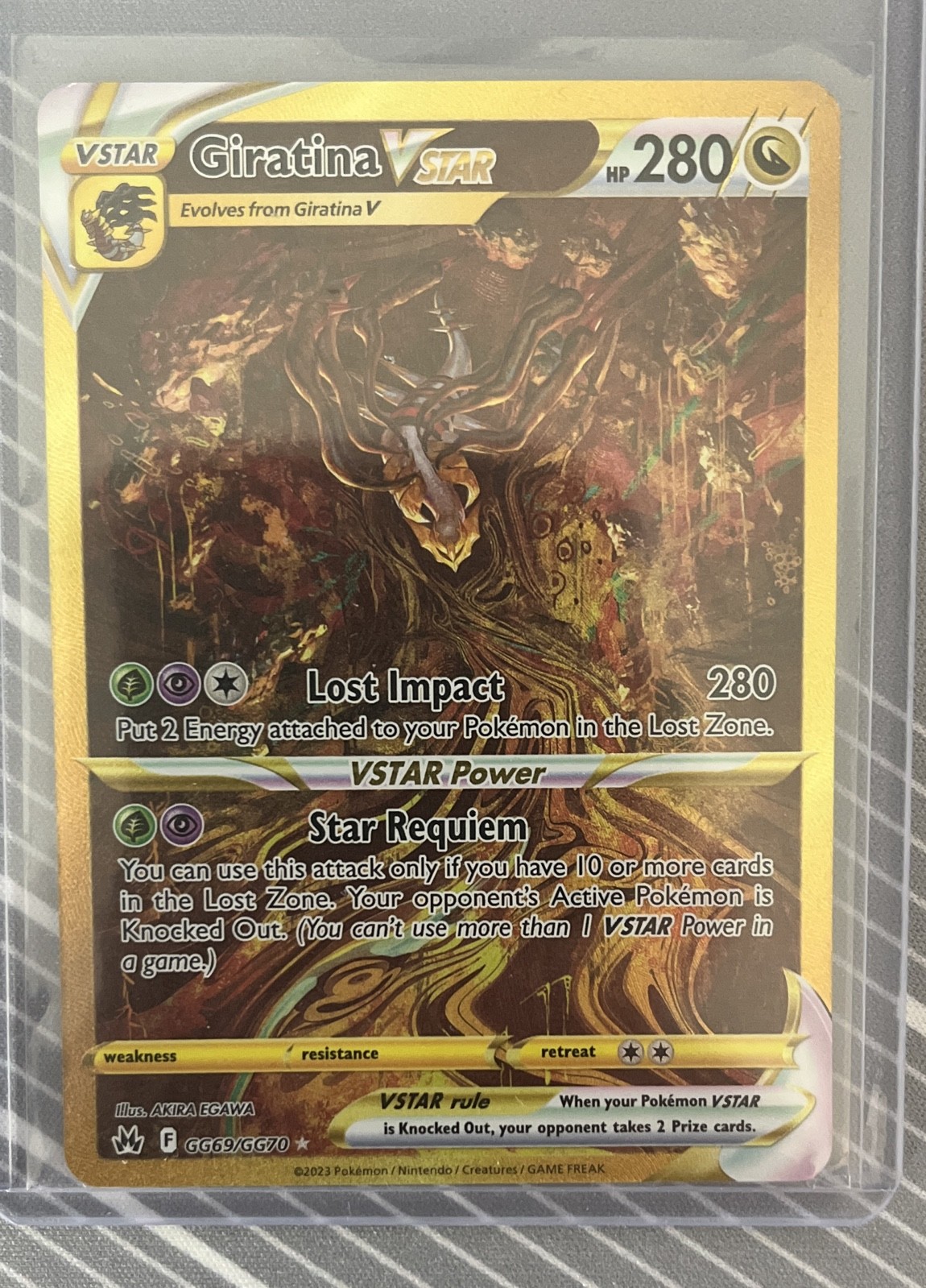 Giratina VSTAR (Secret) GG69/GG70 SWSH: Crown Zenith: Galarian Gallery Holo
