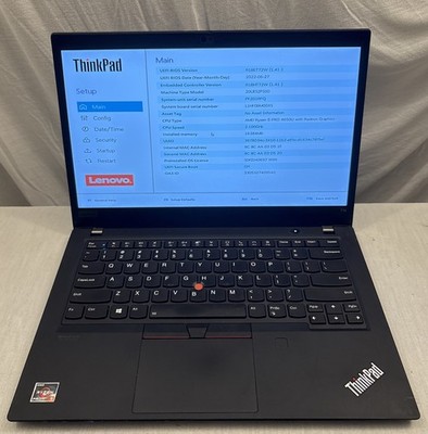 LENOVO THINKPAD T14 Gen 1 AMD RYZEN 5 PRO 4650U 16GB RAM NO LENOVO THINKPAD T14 Gen 1 AMD RYZEN 5 PRO 4650U 16GB RAM NO