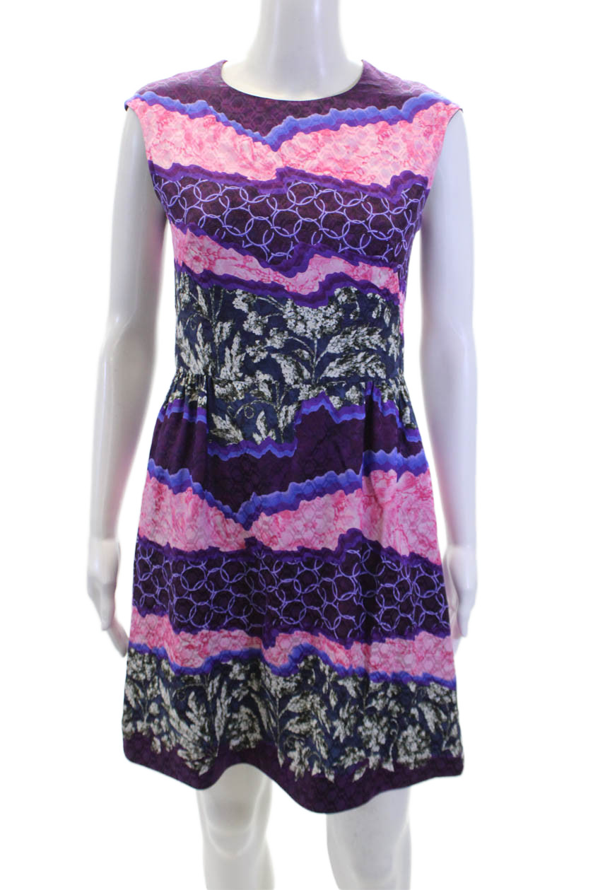 PETER PILOTTO Women's Sleeveless Cinch Waist Mini Dress Multicolor Size 8Free Shipping in US $100+ Orders | $6.95 Orders Below