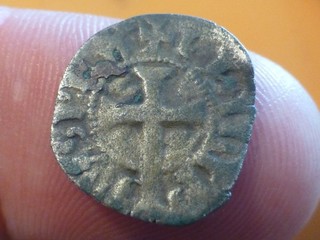 MONNAIE MEDIEVALE RARE DENIER OU OBOLE A DEFINIR POUR EXPERTS ! 0 42gr !