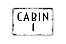 Custom Metal Cabin Number Sign Or Sticker Indoor/Outdoor
