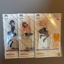 Gakuen Idolmaster Hanami Juo Acrylic Stand Figure 3pcs Set Used