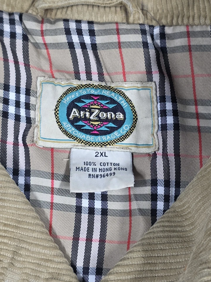 Chaqueta de Colección Rara AriZona Drink Denim Cuello Forro Burberry Diseñador Para Hombres 2XL Foto 3 de 4