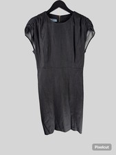 Prada dark grey cotton blend short sleeve dress size UK12/US8