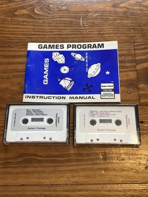 Radio Shack Tandy TRS-80 Pocket Computer GAMES 26-3515 2 Cassettes 8 Games