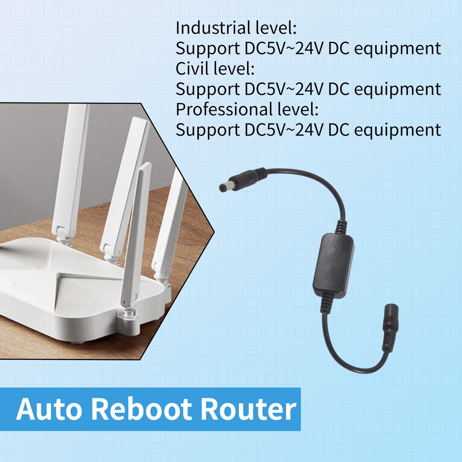 24 Hour Auto Reboot Router Routing Timer Reset Tool DC  Manager 1 PCS Black W4A5 thumbnail 5