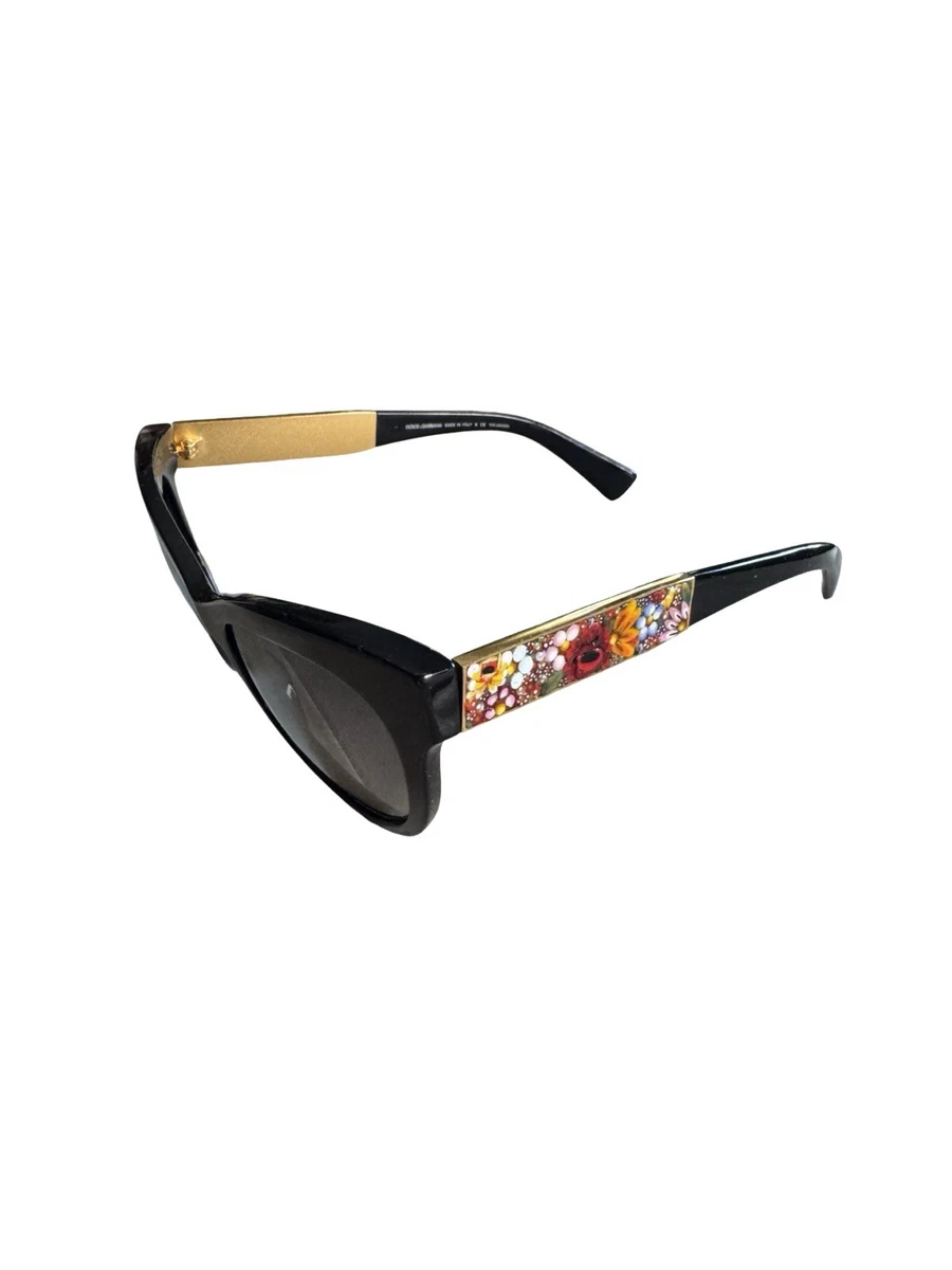 Dolce&Gabbana Flower Black Sunglasses for Women | eBay display picture 2