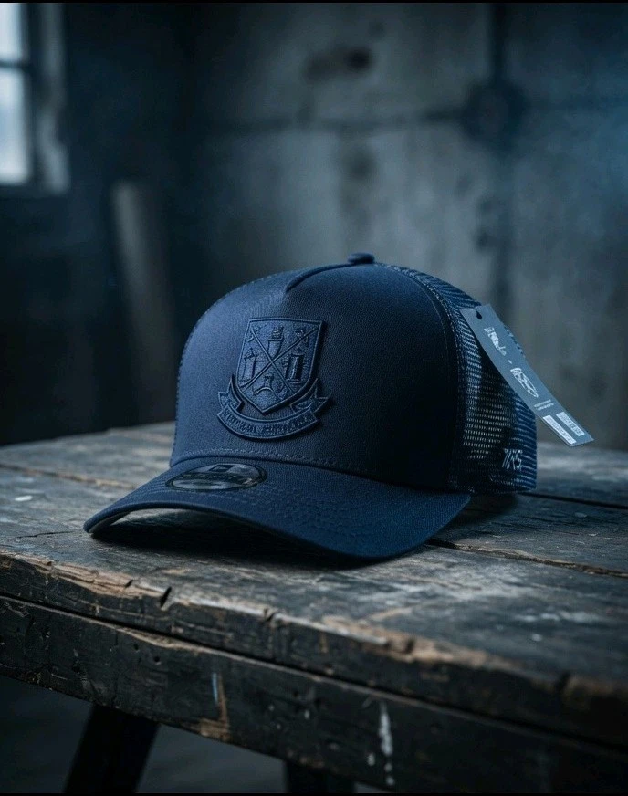 Fresh Ego Kid x West Ham United Trucker Cap Navy Blue Official New with Tags