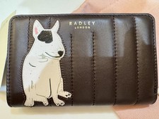 NWT Radley and Friends London Medium Bifold Wallet Purse Bull Terrier