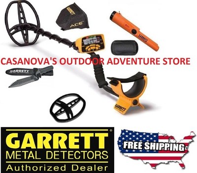 GARRETT ACE 400 METAL DETECTOR, WATERPROOF COIL AT PRO POINTER DIGGER SHIP FREE!