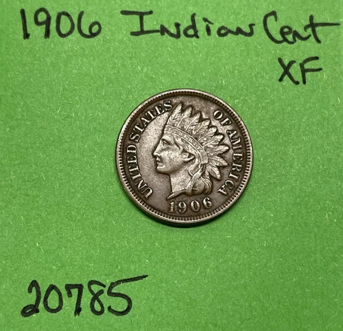 1906 Indian Head Cent / Penny 1c Xf Extra Fine