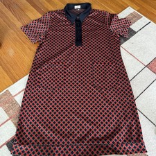 TORY Burch SPORT Polo Dress Womens XL Geometric Athletic Preppy Tennis Mini