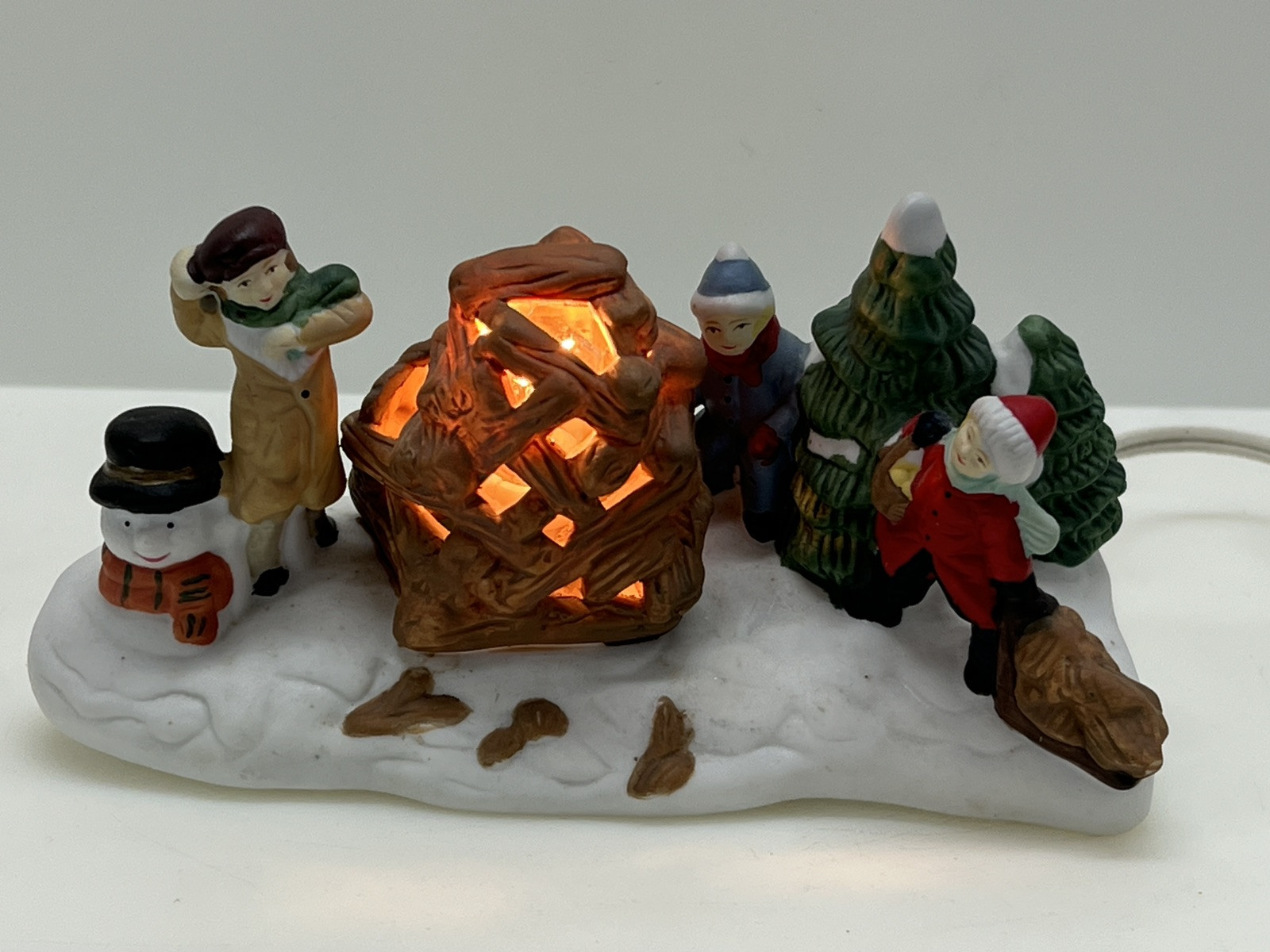 Vintage 1998 Dickens Lighted Camp Fire Collectible Accessory 385-0823