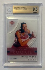 2003-04 UD Glass - Rookie LeBron James #100 /250 BGS 9.5