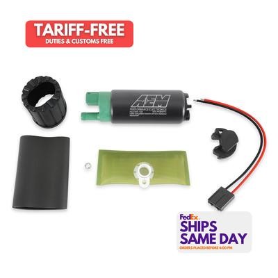 Aem Electronics 50-1235, One EFI Fuel Pump KIt Smooth Fitting Steel Black Perfor