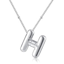 RWQIAN Initial Necklaces for Women Bubble,Gold Plated Initial A-Z Alphabet Pe...