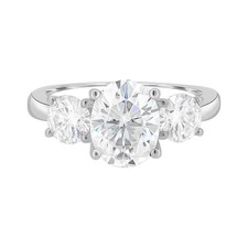 2.20 Ct Oval Cut IGI Certified Lab Grown Diamond Wedding Ring 18k White Gold