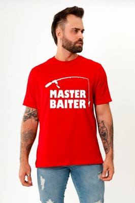 Lustiges Angeln T-Shirt Master Baiter Herren Neuheit Fischer Erwachsene Humor Witz Shirt