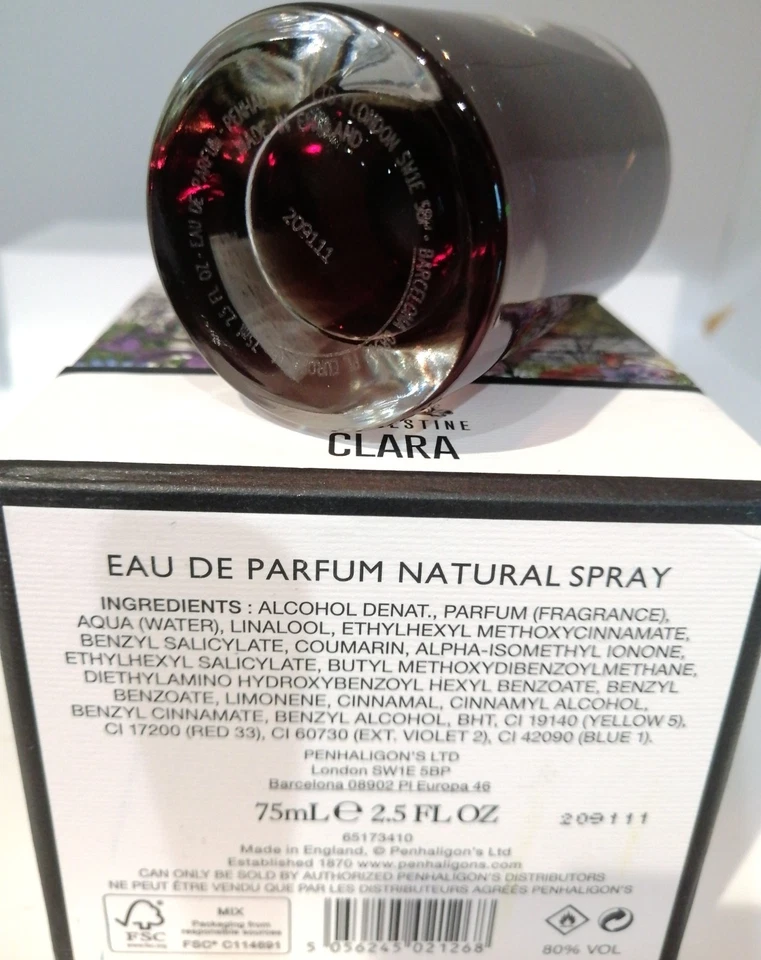 Clandestine Clara Eau de Parfum Spray Penhaligon's 2.5oz 75ml Lote # 209111 Foto 4 de 4