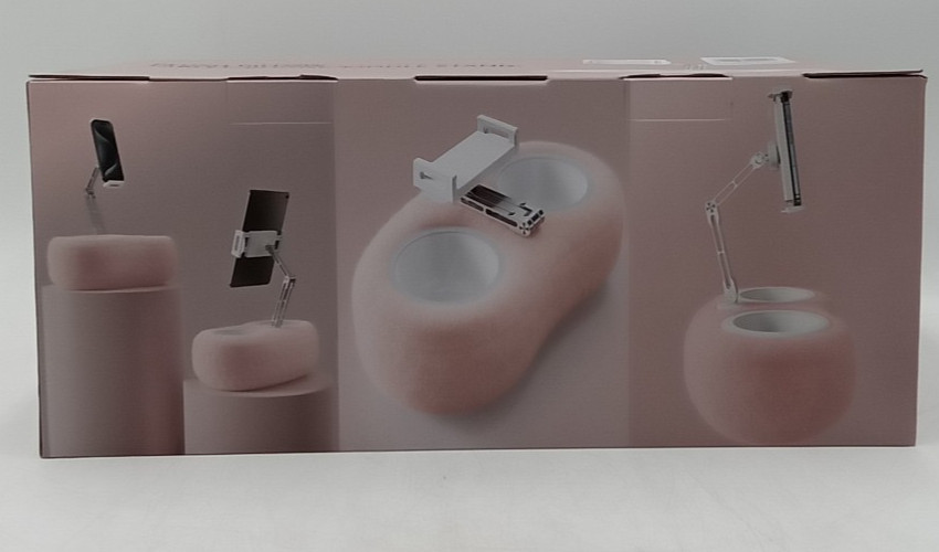 Light Pink Plush Pillow Tablet Phone Kindle Stand