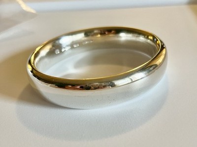 Denmark Designer Hans Hansen for Georg Jensen Sterling Bangle Bracelet 83.5grms
