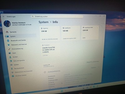 HP EliteBook 840 G2, Win 11 Pro, Core I5, 256GB + 128GB SSD, 8GB Inkl. Dock