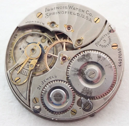 ANTIQUE 16s ILLINOIS GRADE 806 21 JEWEL OPEN FACE POCKET WATCH MOVEMENT