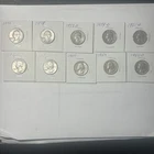 Silver Washington Quarters Lot Of 10 VF/XF 1956-1964