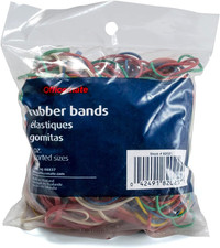 Assorted Size and Color Rubber Bands, 4 oz 82025 , 0.05 x 5.75 x 1.75 inches, A