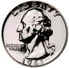 1961 Washington Quarter-Choice Gem Proof Lustrous 90% Silver US Coin #1191