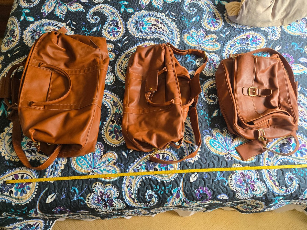 COACH Vintage Cabin Luggage Set Bag 502/503/518 Leather w/Brass | eBay