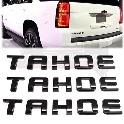 #ad #ad Tailgate Leftamp;Right Door Letter For TAHOE Emblem 2007 2020 Gloss Black Nameplate $17.65