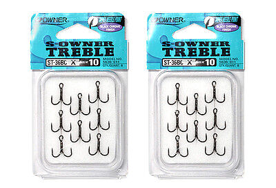 OWNER BLACK CHROME STINGER Treble Hooks 5636-961 Size 14 Super Needle Pack of 8