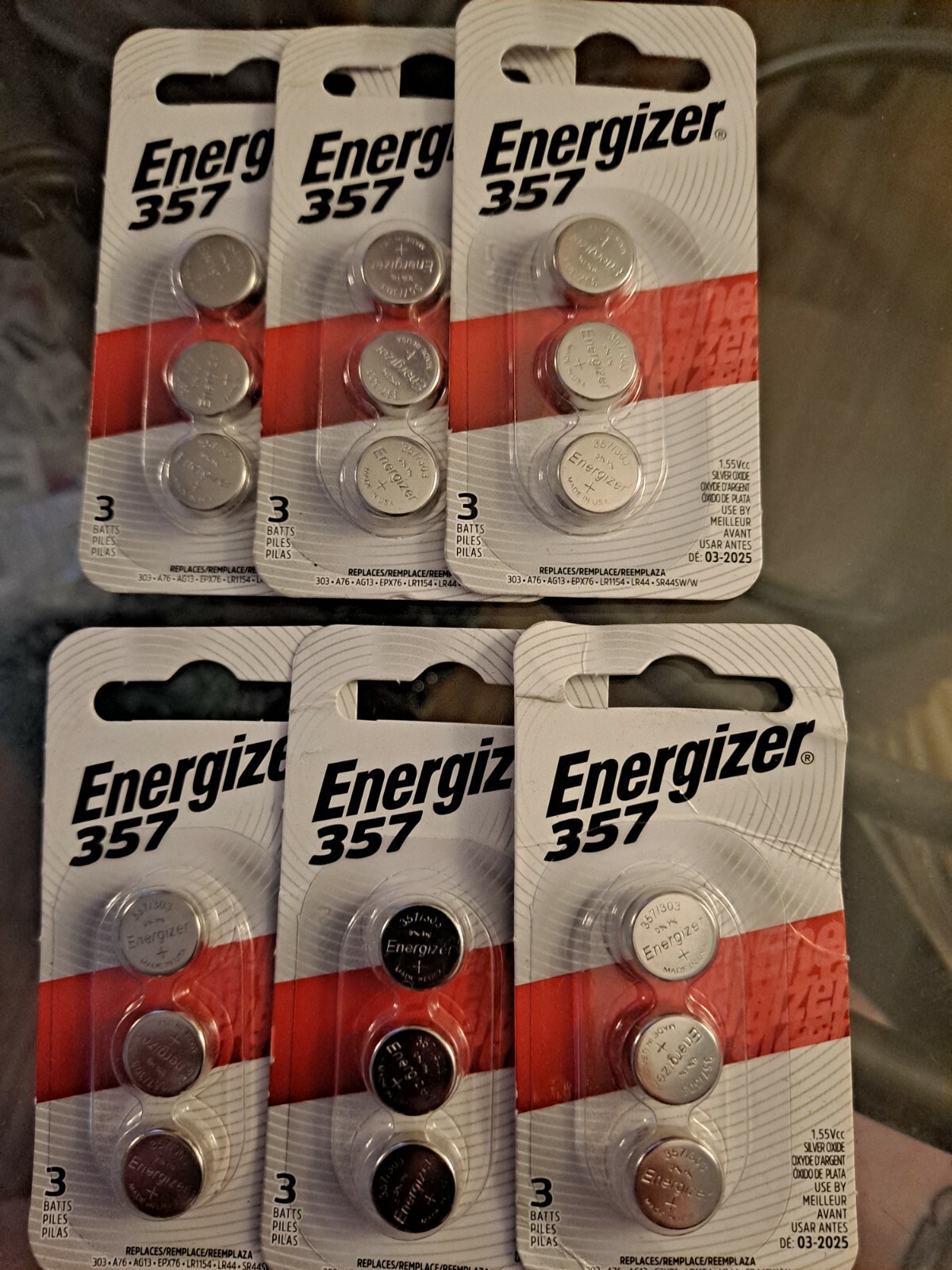 Batteries!! 18 total. Energizer 357/303, Exp. 03/2025 - 6 Packs of ……….$$$ 25.00-image