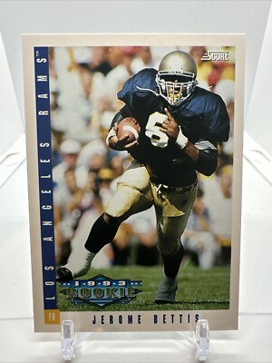 1993 Score Jerome Bettis Rookie Card Notre Dame Pittsburgh