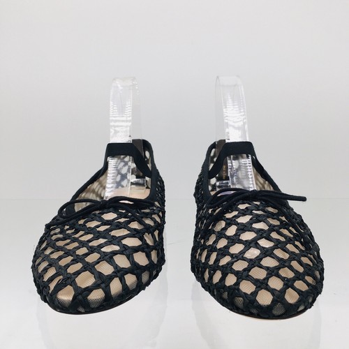 Loeffler Randall Leonie Negro Crochet Ballet Plano Mujer Talla 8.5 M - Imagen 3 de 13