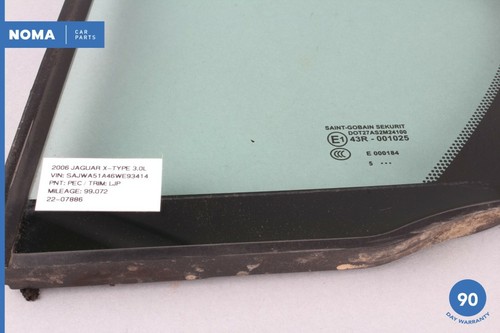 04-08 Jaguar X-Type X400 Rear Left Driver Side Quarter Window Glass OEM - Picture 4 of 11