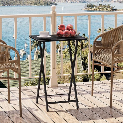 HOOBRO Beistelltische Klappbar Tablett Tisch Serviertisch TV Tray Schwarz - Bild 7 von 9
