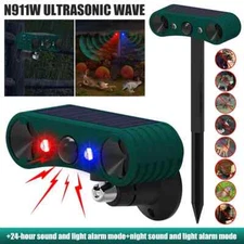 Outdoor Solar Wireless Motion Sensor Alarm  Sound Detector 130db Loud Noise